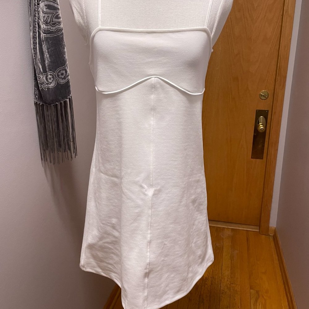 Zara NWT White Spaghetti Strap Mini Dress (Item#1113)